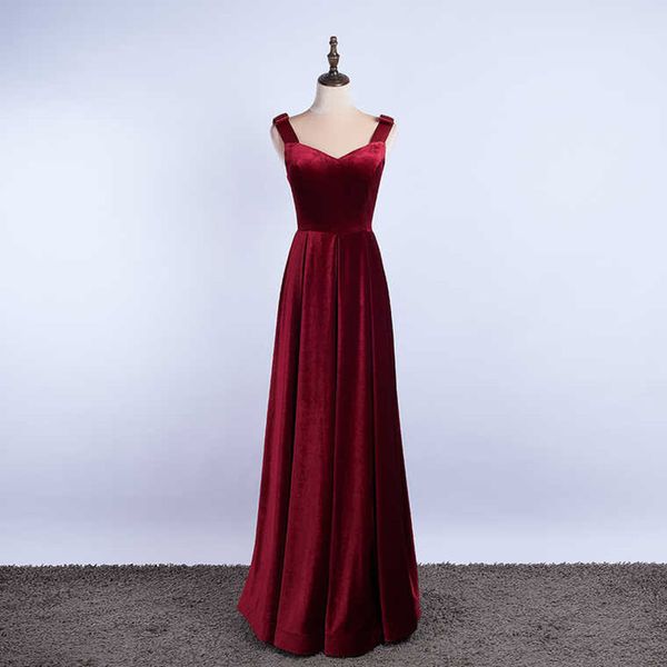 

burgundy velvet длинное вечернее платье 2020 sweetheart простые вечернее платье с ремешками платье лонго, Black;red