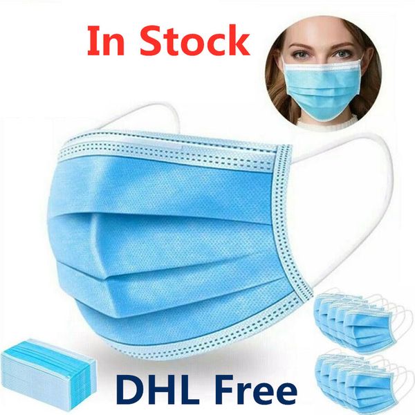 

в наличии ! сертификат ce 3-слойная маска одноразовая маска для лица (синий) earloop mouth mask