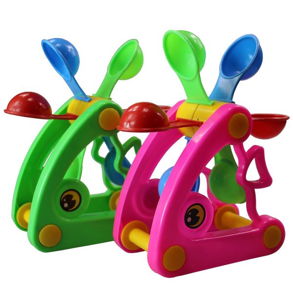 

1pcs creative playing sand windmill hourglass seaside funny tool children's beach toys classic kid bath entertainment toy