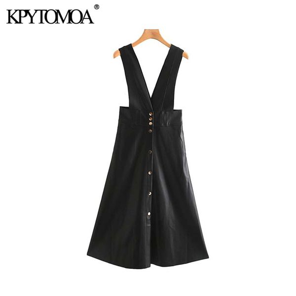 

vintage stylish faux leather black midi skirt women 2019 fashion a line buttons decorated female pu skirts casual faldas mujer