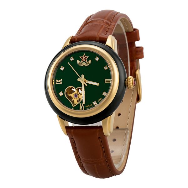 

2019 new arrival rushed n jade watches for couple, Slivery;brown