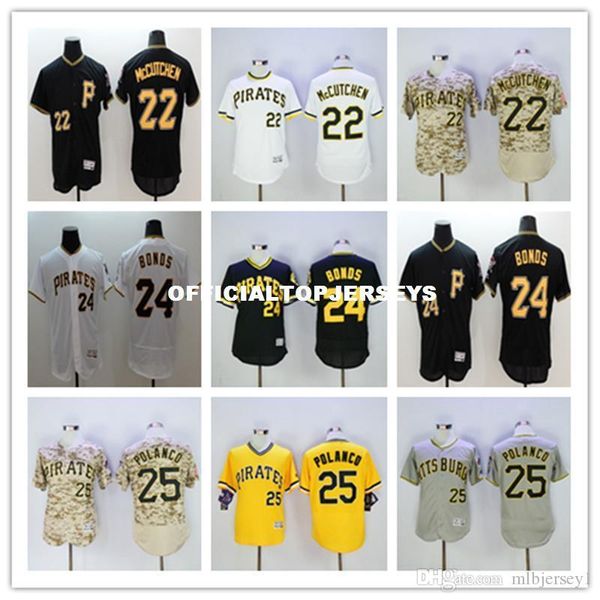 

mens 24 barry bonds 22 mccutchen 100% stitched flexbase retro jerseys color gray white blue yellow black, Black;blue