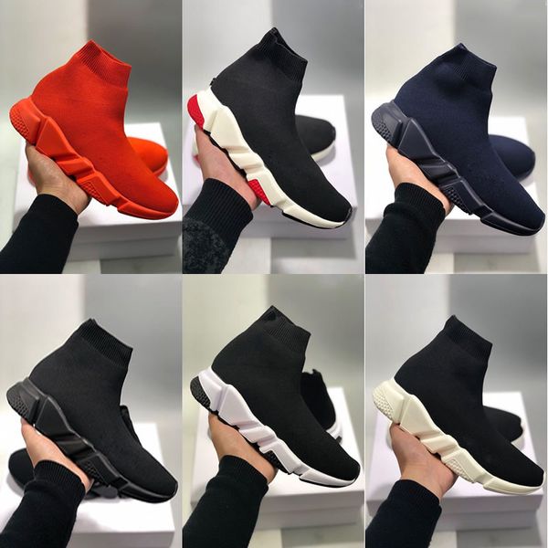 

a 2019 paris triple s casual shoes fashion designer sock shoes speed trainer black red triple black socks sneakers
