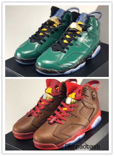 

wholesale with ring 2020 new chocolate 6s green vi men jordon basketball shoes outdoor sports trainers fashion sneakers good quality size