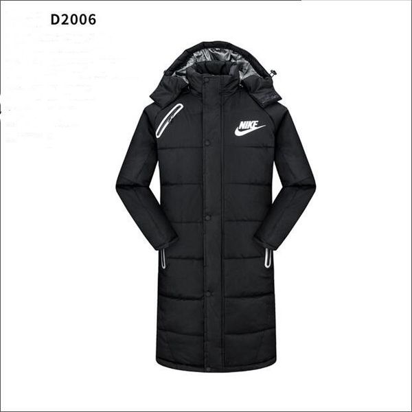 

2019 mens down parkas new thick warm and windproof waterproof long section slim solid color goose down jacket right hand winter, Black