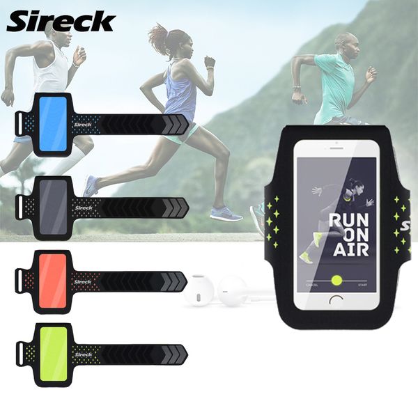 

sireck running bags touchscreen 5.0" 5.8" armband phone waterproof arms bag accessories gym sport fitness jogging run bag 45 cm