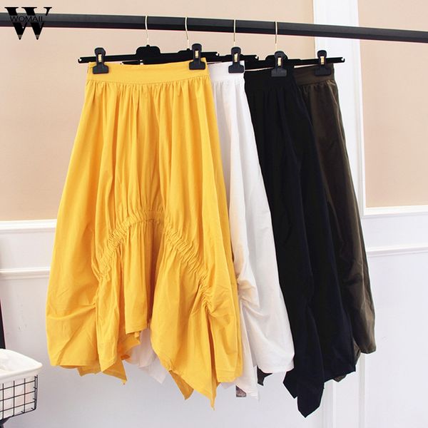 

womail tulle skirts female elegant pleated black sweet tulle skirt 2019 summer korean elastic high waist mesh tutu skirt m523