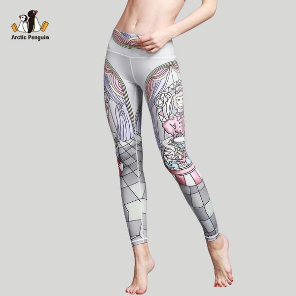 

wholesale-[ap] newset yoga pants high waist compression 3d animal print pants quick dry striped workout sport leggings fitness apparel, White;red