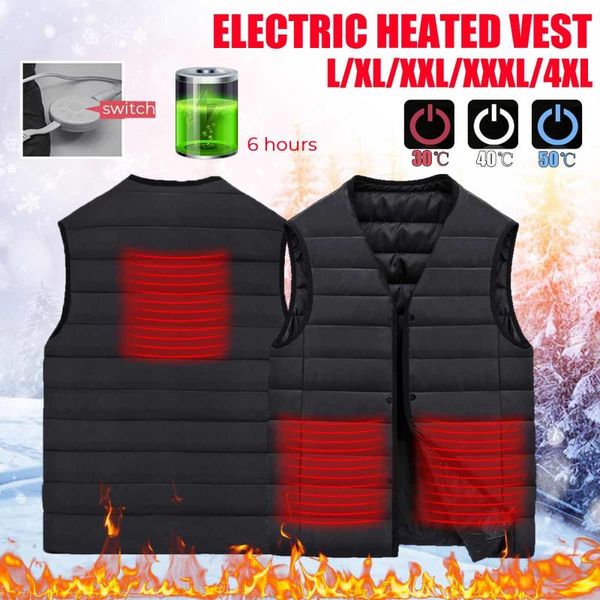 

black outdoor men electric thermal clothing waistcoat usb infrared heating winter flexible clothing for sports hiking, Gray;blue