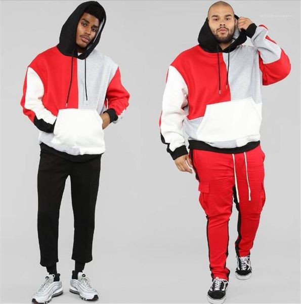 

designer hoodies hip hop style long sleeve hooded sweatshirts streetwear fashion homme pullover colorful patchwork mens, Black