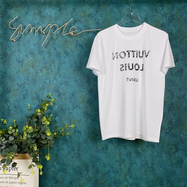 

2020ss весной и летом новый высококачественный хлопок печати короткий рукав круглый шею панель t-shirt размер: -l-xl-xxl-xxxl цвет: черный, White;black