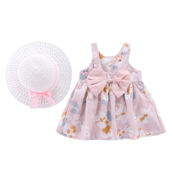 

baby cotton clothing set pleated sleeveless princess dress hat casual lovely home style chic leisure girls sweet suit, Red;yellow