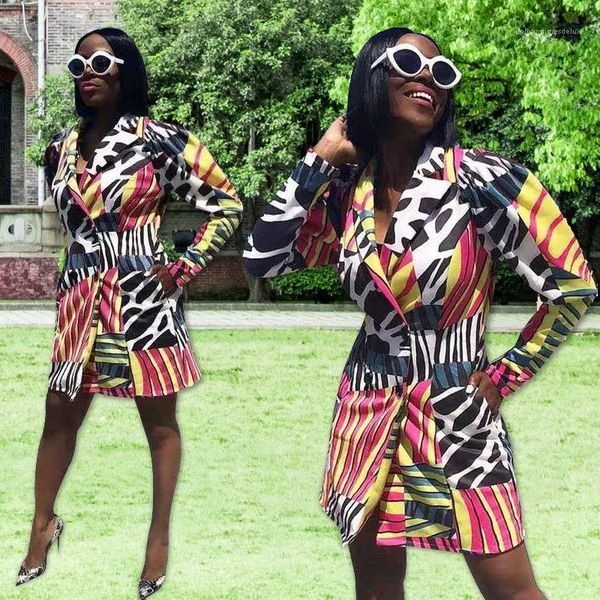 

осень отворот шеи двубортный блейзер платья с длинным рукавом дамы блейзер женщины офис леди рабочее платье весна, Black;gray