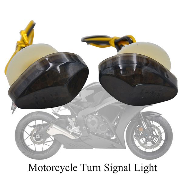 

2pcs 12v motorcycle steering light led smoke motorbike turn signal indicators universal led flush mount turn lamp side marker