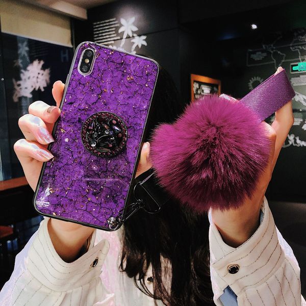 

2019 luxury glitter for iphone xr caso diamond rhinstone for iphone xs max case armband finger ring holder designer phone case