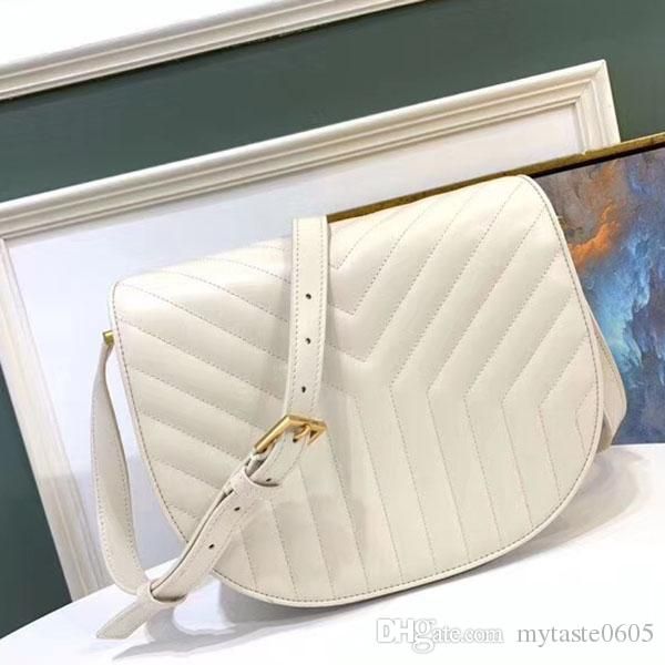 

26.5cm calfskin leather y shape crossbody bag 2 colors simple messenger bag