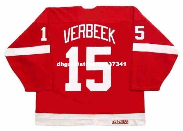 

wholesale mens pat verbeek detroit red wings 1999 ccm vintage retro hockey jersey, Black;red