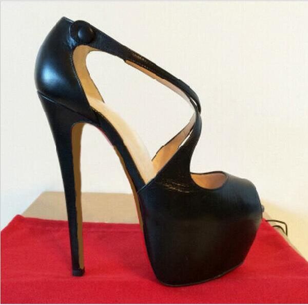

new platform shoes woman peep toe 14cm high heels pumps nude women shoes high heels fashion wedding bridal, Black