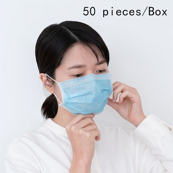 

dhl50 pieces of disposable masks, 3 layers of dustproof, pm2.5 safety masks, disposable masks for men and women