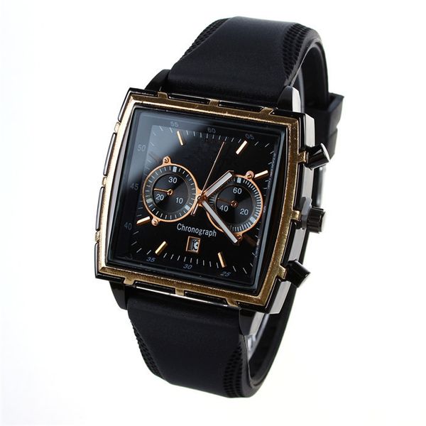 

relogio masculino mens luxury watch wist fashion black dial with calendar bracelet folding clasp master male gift luxury mens watch, Slivery;brown