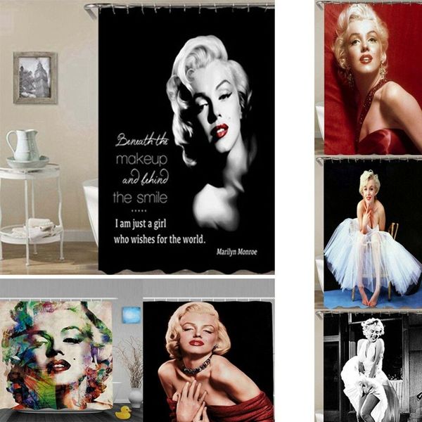 

home use marilyn monroe custom polyester waterproof bath bathing lave shower curtain curtain curtains bathroom accessories size180x180cm