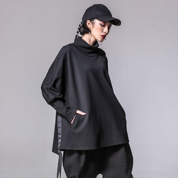 

women's 209 european and korean goods large size long sleeve t- loose personality fashion pullover women's bat shirt bat shirt, White