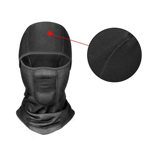 

face mask outdoor winter warm bicycle bike climbing skiing windproof carbon filter thermal fleece balaclava head protector, Black
