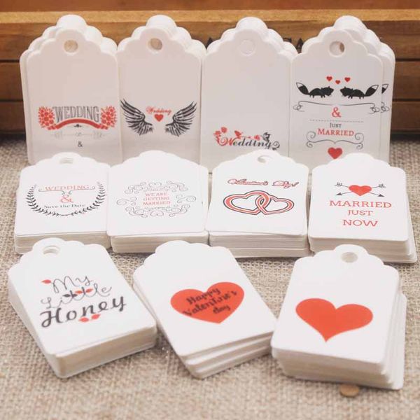 

5*3cm scallop wedding tag card multi design kraft/white paper valentines day gifts decoration tag jewelry card tag200pcs per lot, Black