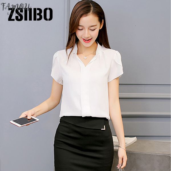 

womens t shirt 2020 elegant short sleeve women shirt korean women style puff sleeve v neck whtie casual plus size women, White
