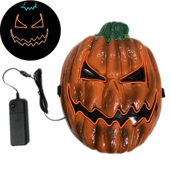 

pumpkin shape halloween mask led light up party mask el wire glow in dark pumpkin funny masks festival cosplay costume supplies dbc vt0964