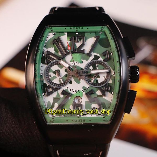 

мужская коллекция v 45 cc dt camou mc green camouflage коммутируемого автоматические механические авангард мужские часы черный кожаный чехол, Slivery;brown