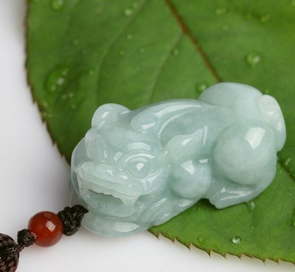 

emerald jade pendant a cargo ice hay variety lucky piqiu jade pendant men and women jade pendant, Silver