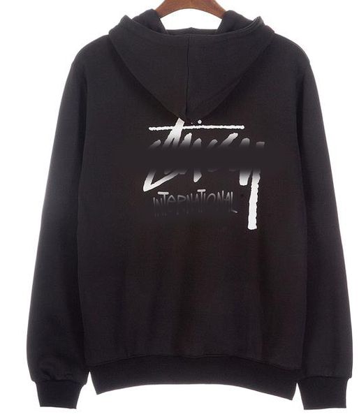 

stussys brand hoodie mens designer fashion new hoodies casual cotton comfortable luxury pullover classic wild sweatshirt top, Black