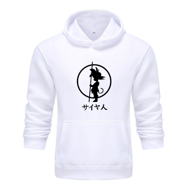 

2020 cartoon street brand pullover hoodie long sleeve men's letter printed hip hop swag wish you are new wukong coat, Black