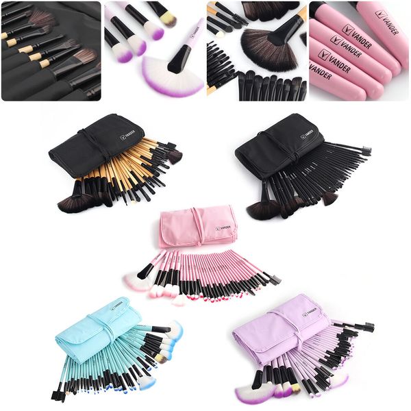 

makeup brushes 32pcs pink professional cosmetic eye shadow makeup brush set pouch bag #r498