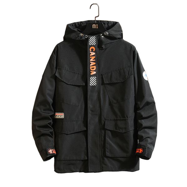 

multi pocket loose mens jackets and coats men casual hoodie jacket embroidery jackets clothes plus size 5xl 6xl 7xl, Black;brown