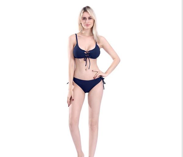 

new bikini swimsuit of 2019 female sense euro-american separate pure brassiere lace