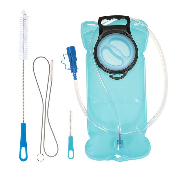

tomshoo outdoor 2 liter hydration bladder leakproof dustproof water reservoir bag with easy cleaning brushes kit cycling camping