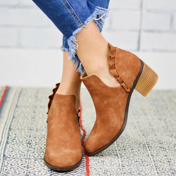 

2019 autumn/winter european black horsehair women ankle boots metal toe leather/short plush lining fashion flat boots women#3