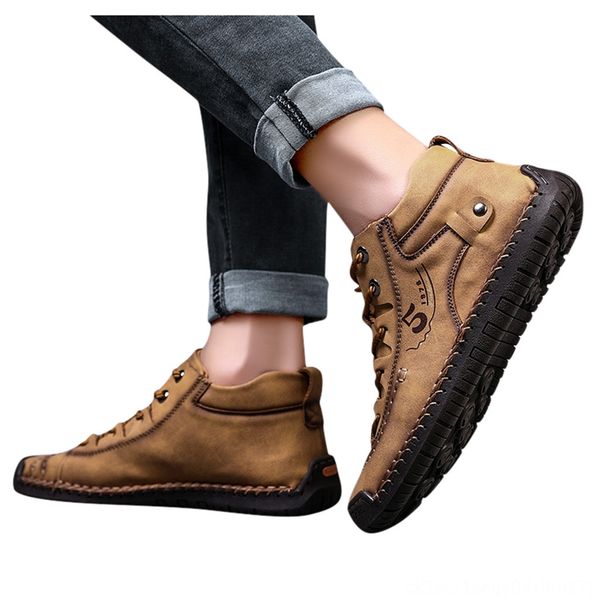 

outdoor men casual breathable flats plus velvet hiking outdoor men casual shoes breathable flats plus boots velvet boots hiking shoes, Black