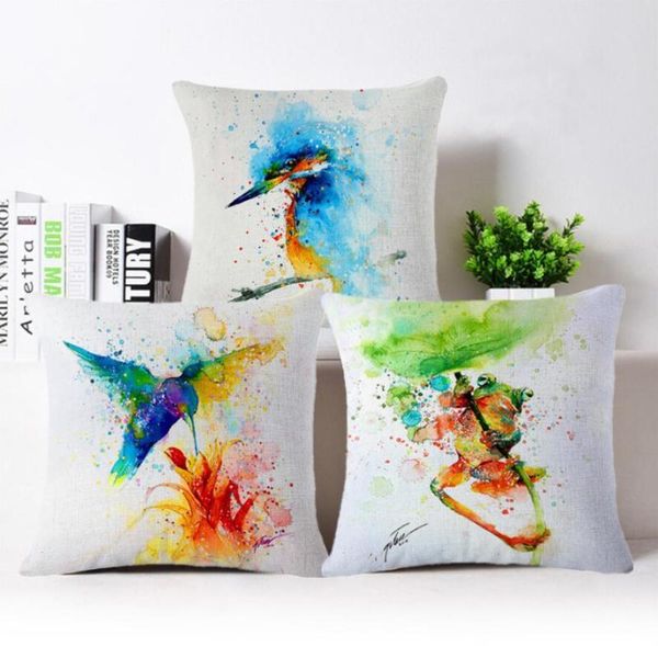 

fashion home decor cotton linen throw pillow case deer sofa waist cushion cover fashion pillow comfortable cotton linen