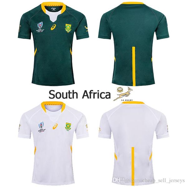 

2019 2020 top sale Rugby World Cups SOUTH AFRICA HOME RUGBY JERSEY size S-XXXL Print name and number Top quality