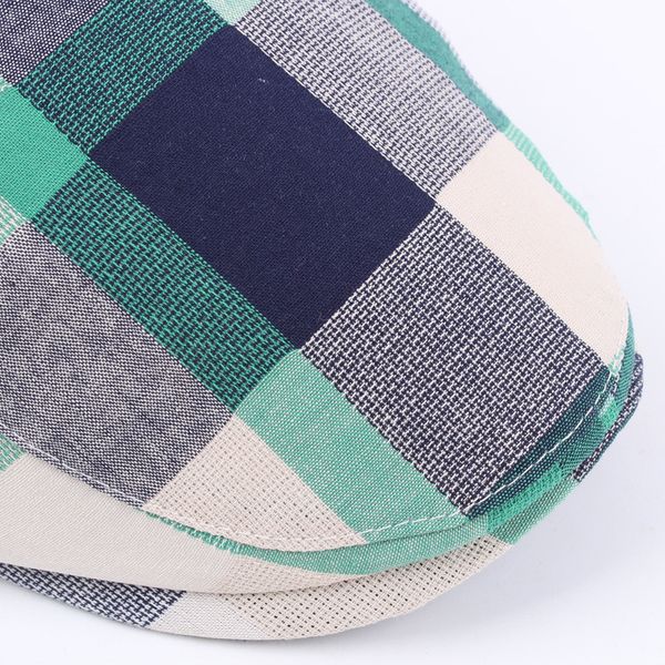 

kids classic striped beret children flat cap newsboy duckbill hat driving caps adjustable wool berets for boys and girls, Yellow