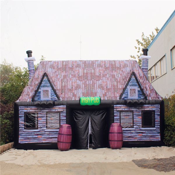 

customized size inflatable pub inflatables irish pub inflatable bar tent with blower for outdoor party decoration