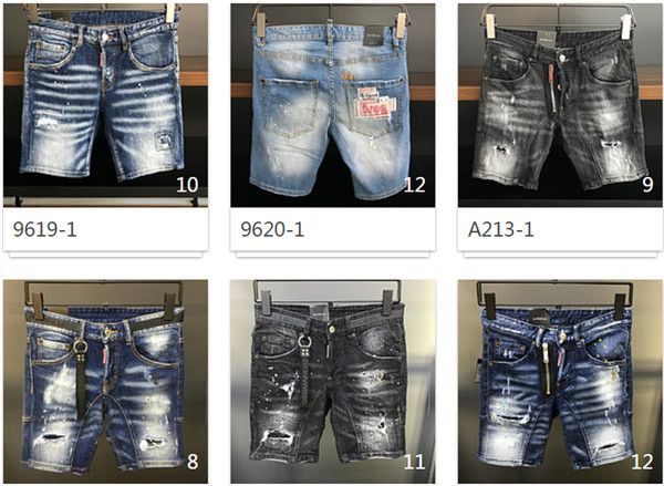 

italy style fashion mens jeans shorts vintage designer fit pockets denim mens shorts washed pants hip hop cotton jeans italy size 44-54, Blue