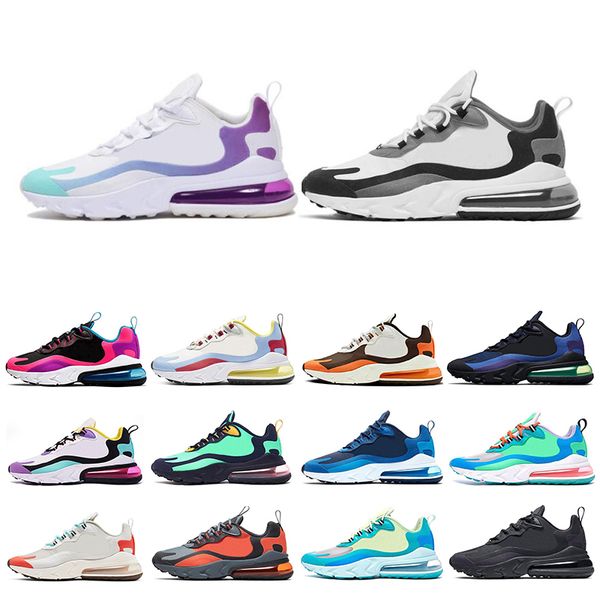 

2020 react men women running shoes bauhaus metalic gold triple black white bleached coral mens trainers women sports sneakers 36-45