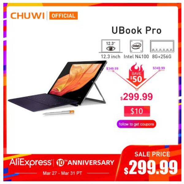 

chuwi ubook pro 12.3 inch 1920*1280 windows 10 tablet pc intel gemini-lake n4100 quad core processor 8gb ram 256gb ssd tablets