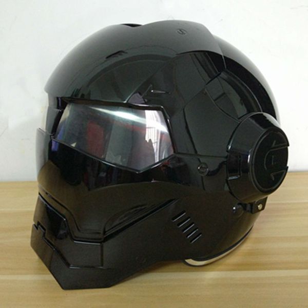 

masei new bright black 610 mens womens ironman iron man helmet motorcycle helmet half open face casque motocross