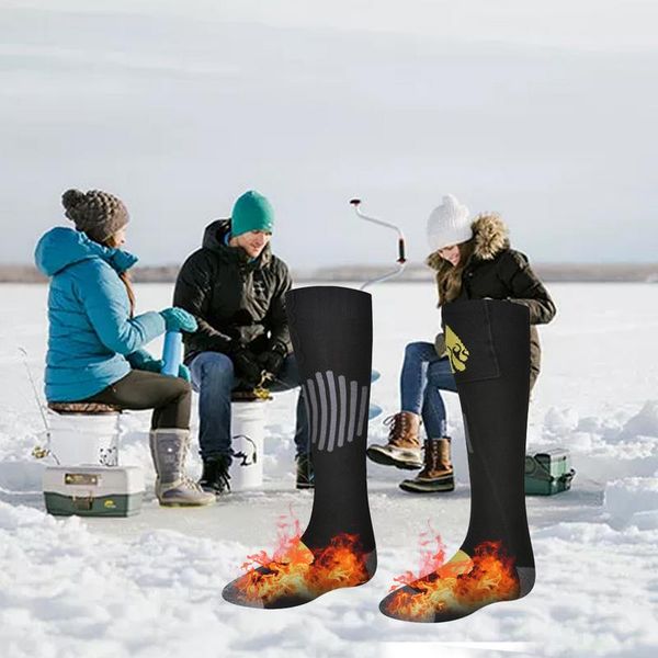 

autumn and winter heating warm socks - removable and washable battery heating socks, Black