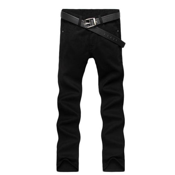 

2019 autumn new men jeans black classic fashion slim denim elastic straight pants men's casual jeans, Blue